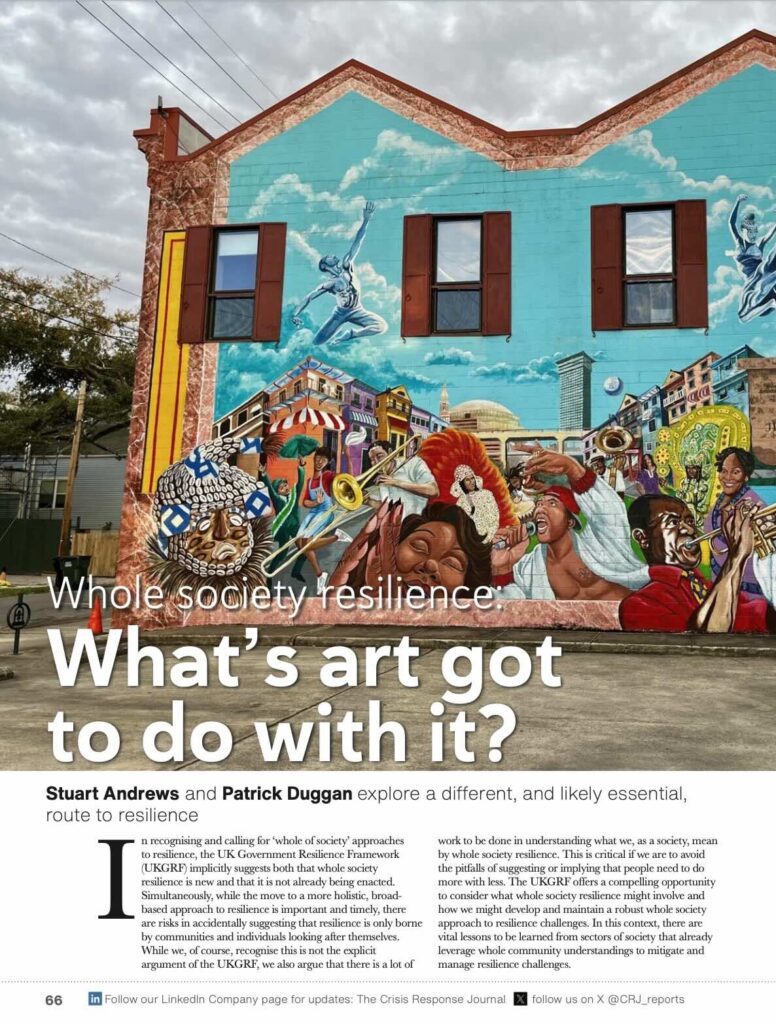 First page of journal article, including image of the Ashé mural in New Orleans