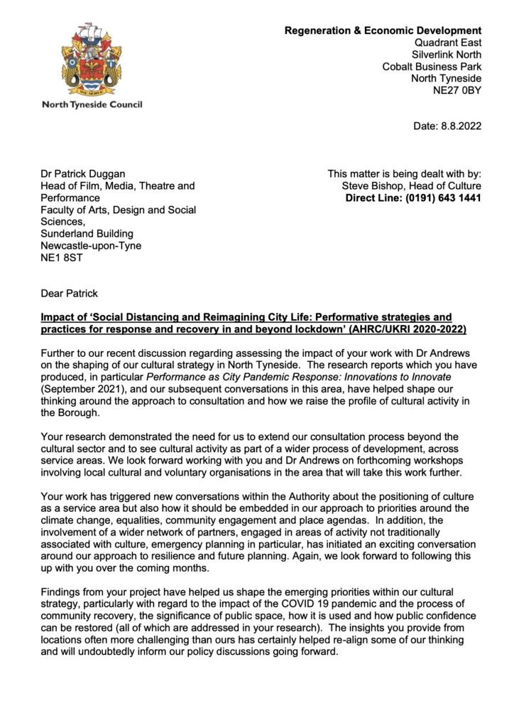 Printed letter/statement
